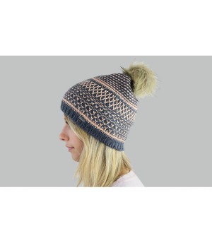 cap zwart koraal Aurora Beanie charcoal